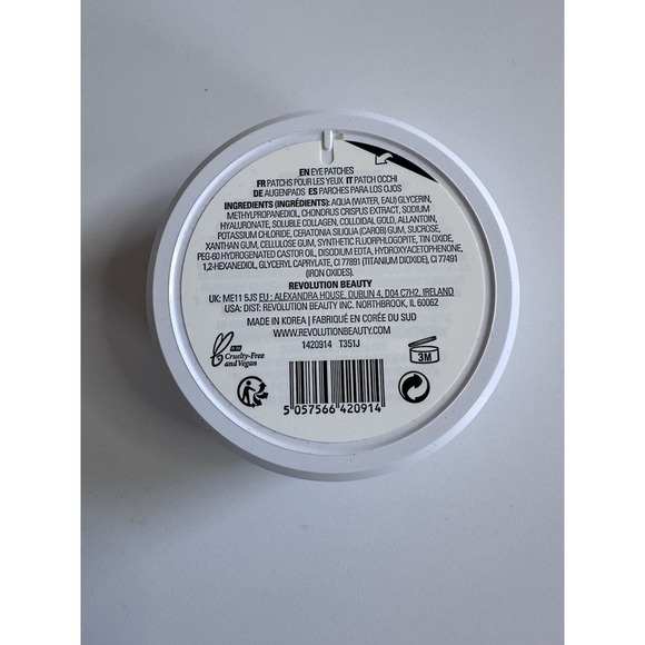 2 Pack Revolution Skincare London Gold Hydrogel Hydrating Eye Patches 60 Pcs NEW - Picture 6 of 6